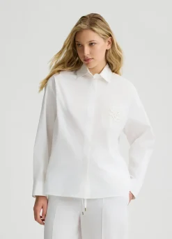 Liu Jo Chemise en popeline et organza|Femme Chemises Et Blouses