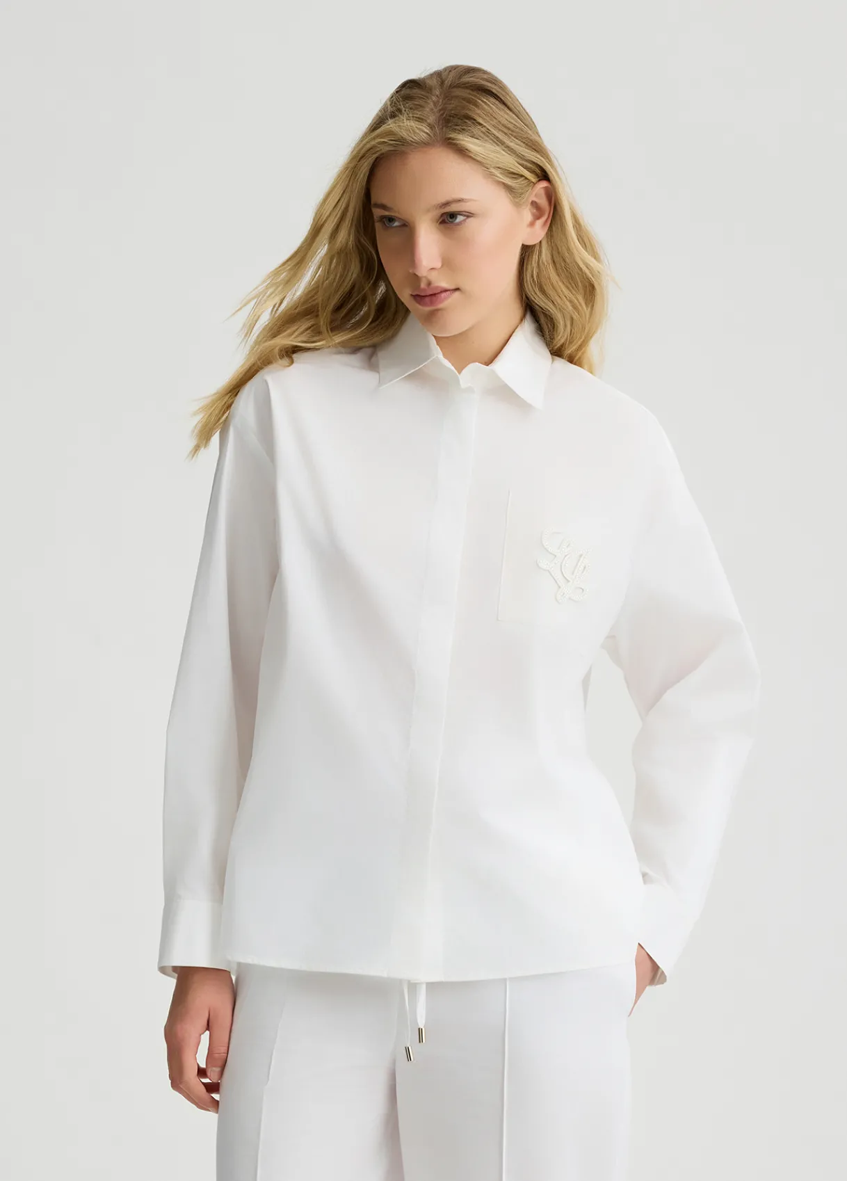 Liu Jo Chemise en popeline et organza|Femme Chemises Et Blouses