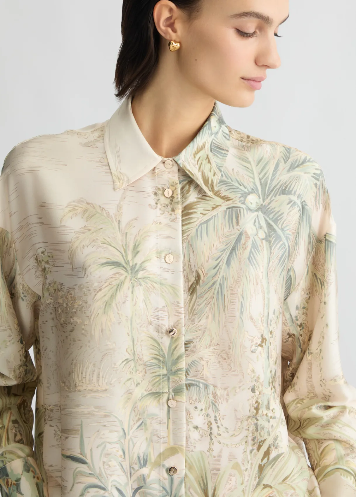 Liu Jo Chemise en sergé avec impression|Femme Chemises Et Blouses|Cérémonie