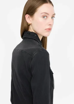 Liu Jo Chemise en toile denim avec strass|Femme Chemises Et Blouses