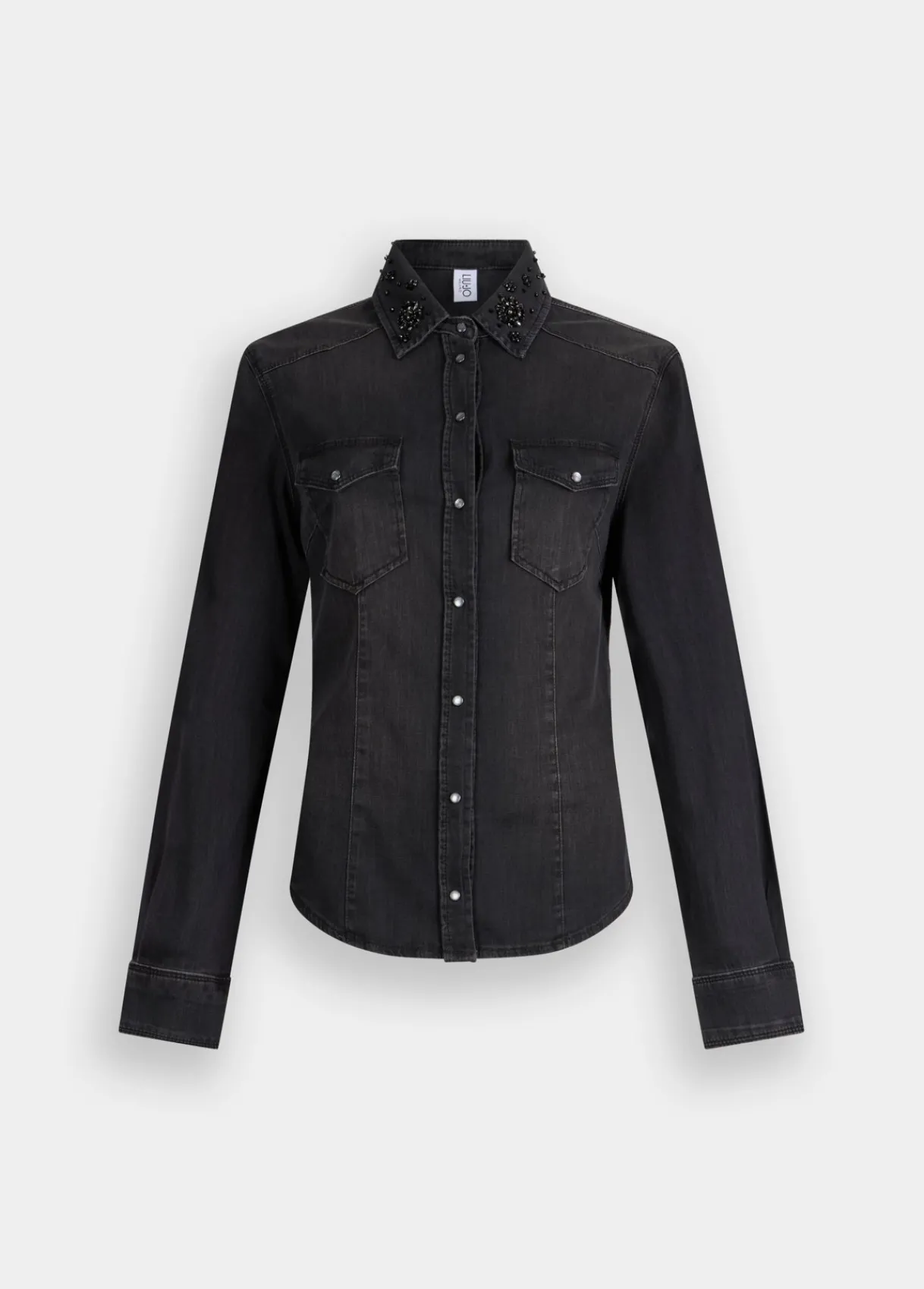 Liu Jo Chemise en toile denim avec strass|Femme Chemises Et Blouses