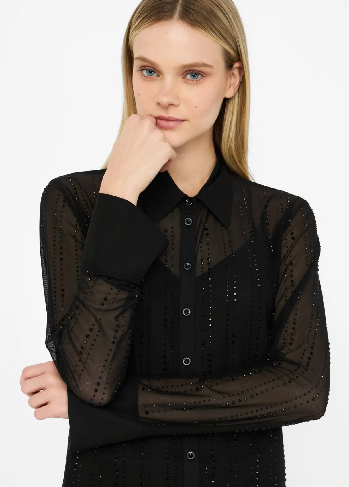 Liu Jo Chemise en tulle avec strass|Femme Chemises Et Blouses