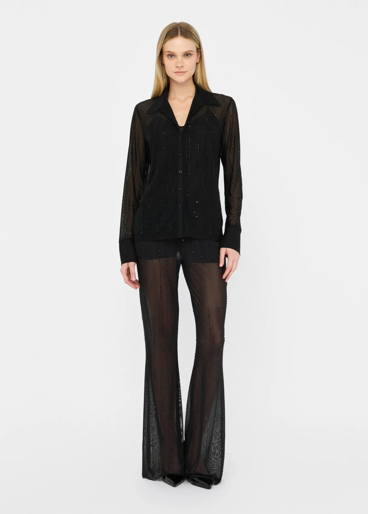 Liu Jo Chemise en tulle avec strass|Femme Chemises Et Blouses