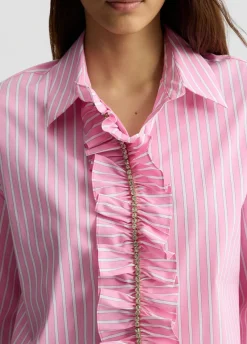Liu Jo Chemise rayée avec volants|Femme Chemises Et Blouses