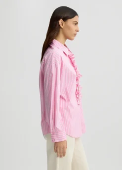Liu Jo Chemise rayée avec volants|Femme Chemises Et Blouses