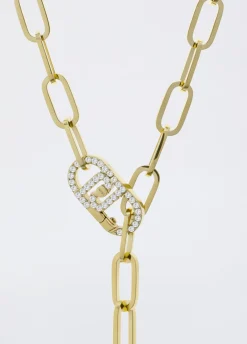Liu Jo Collier monogramme avec strass|Femme Jewelry