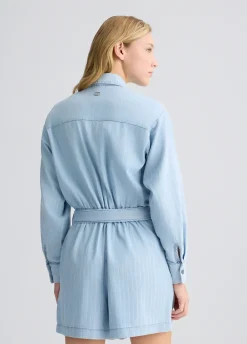 Liu Jo Combinaison en denim à rayures craie|Femme Robes