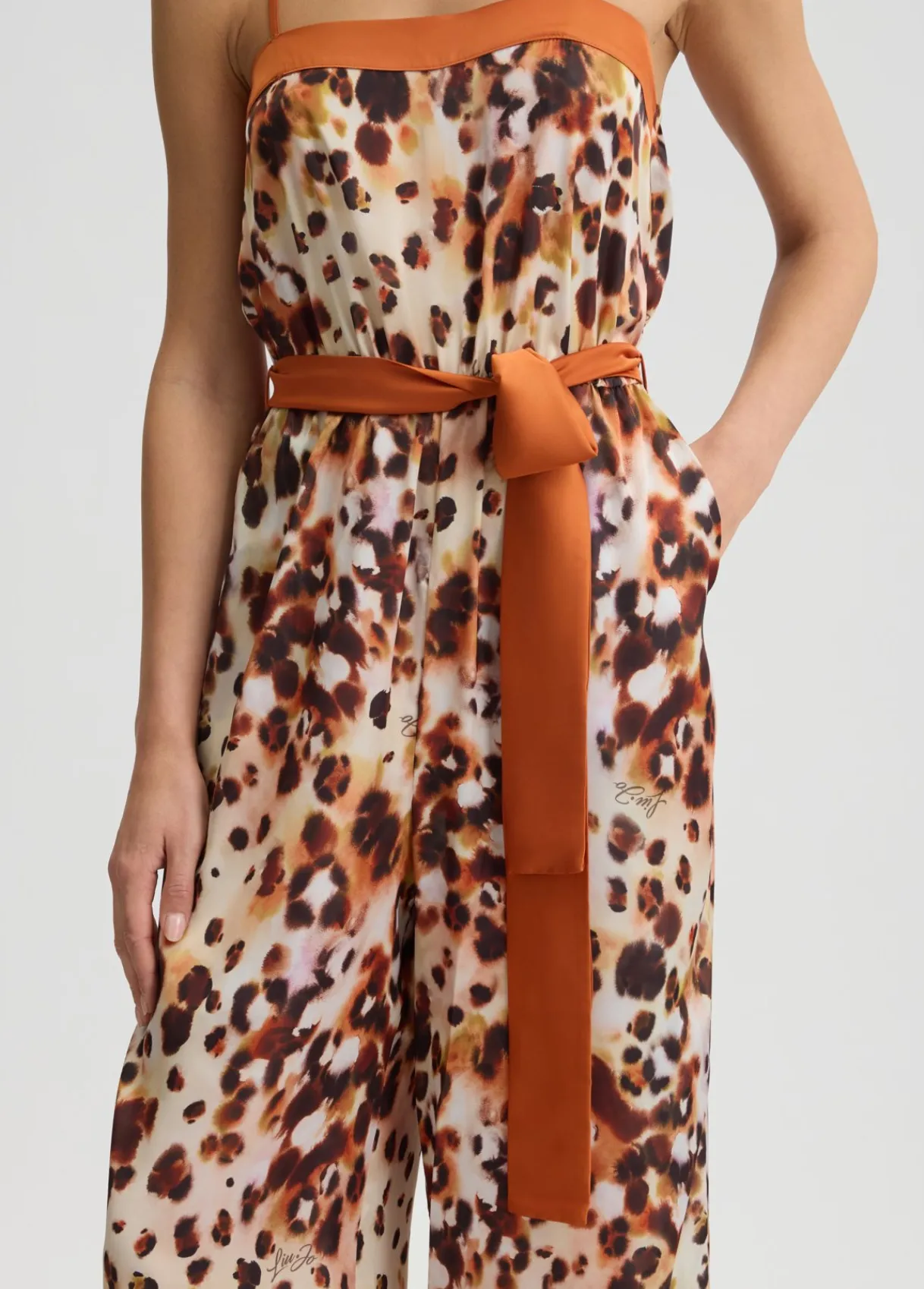 Liu Jo Combinaison en satin imprimé|Femme Mode Plage|Robes