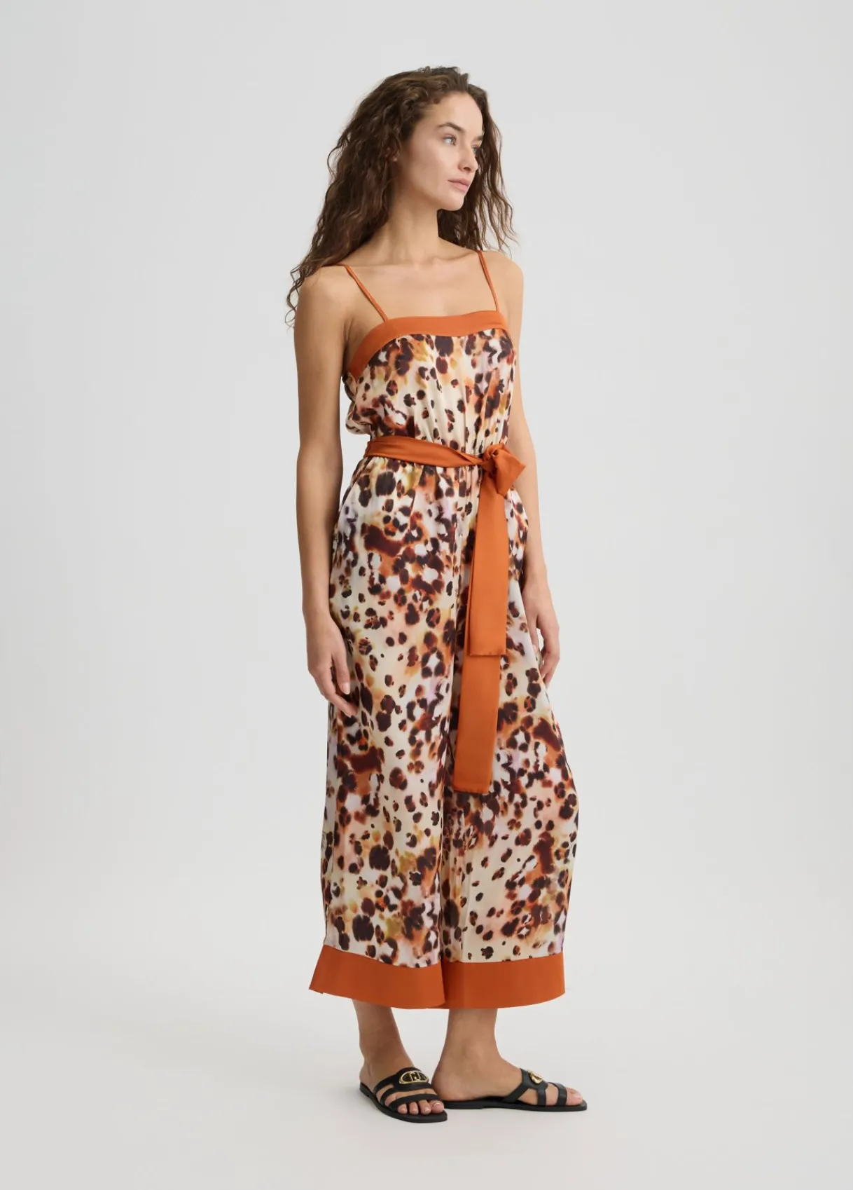 Liu Jo Combinaison en satin imprimé|Femme Mode Plage|Robes
