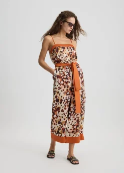 Liu Jo Combinaison en satin imprimé|Femme Mode Plage|Robes