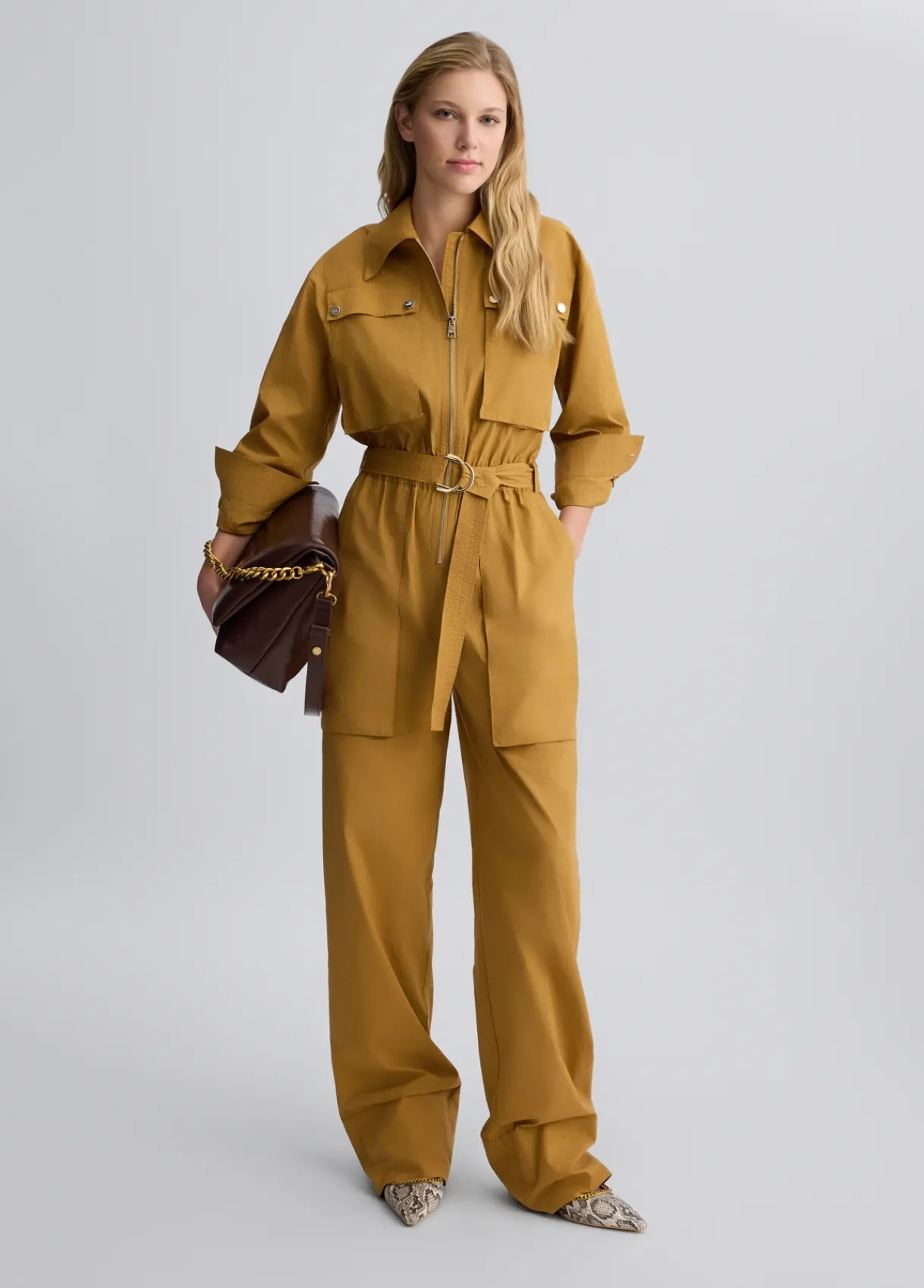Liu Jo Combinaison worker couleur moutarde|Femme Robes