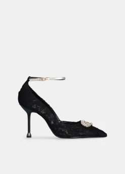 Liu Jo Escarpins en dentelle avec logo bijou|Femme Escarpins