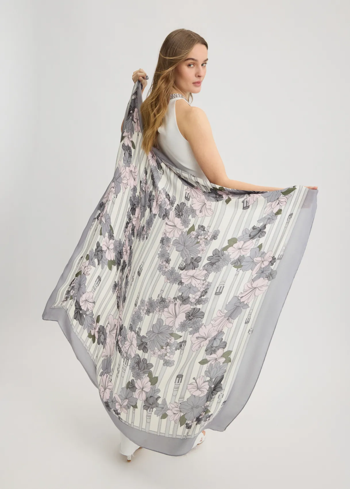 Liu Jo Foulard à fleurs|Femme Écharpes Et Foulards