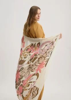 Liu Jo Foulard en Lurex® avec imprimé floral|Femme Écharpes Et Foulards