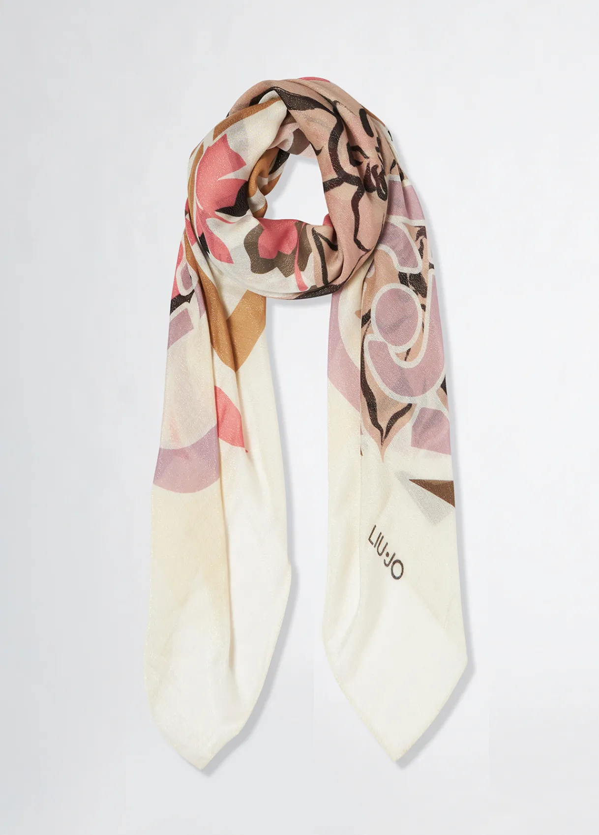Liu Jo Foulard en Lurex® avec imprimé floral|Femme Écharpes Et Foulards