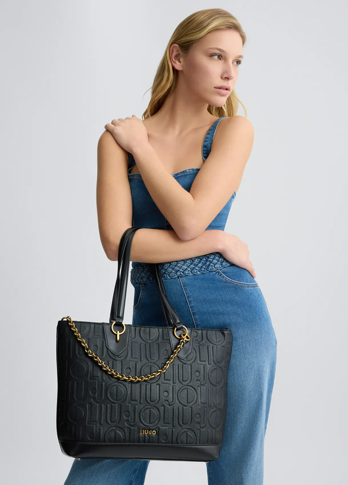 Liu Jo Fourre-tout format moyen avec chaîne décorative|Femme Sac Shopper