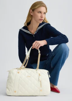 Liu Jo Fourre-tout format moyen matelassé avec charm|Femme Sac Shopper