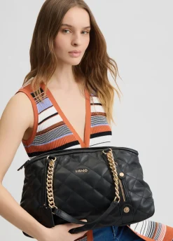 Liu Jo Fourre-tout format moyen matelassé avec charm|Femme Sac Shopper