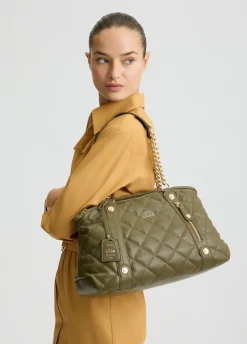 Liu Jo Fourre-tout format moyen matelassé avec charm|Femme Sac Shopper