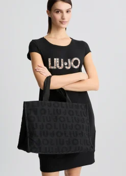 Liu Jo Fourre-tout grand format en jacquard|Femme Sac Shopper