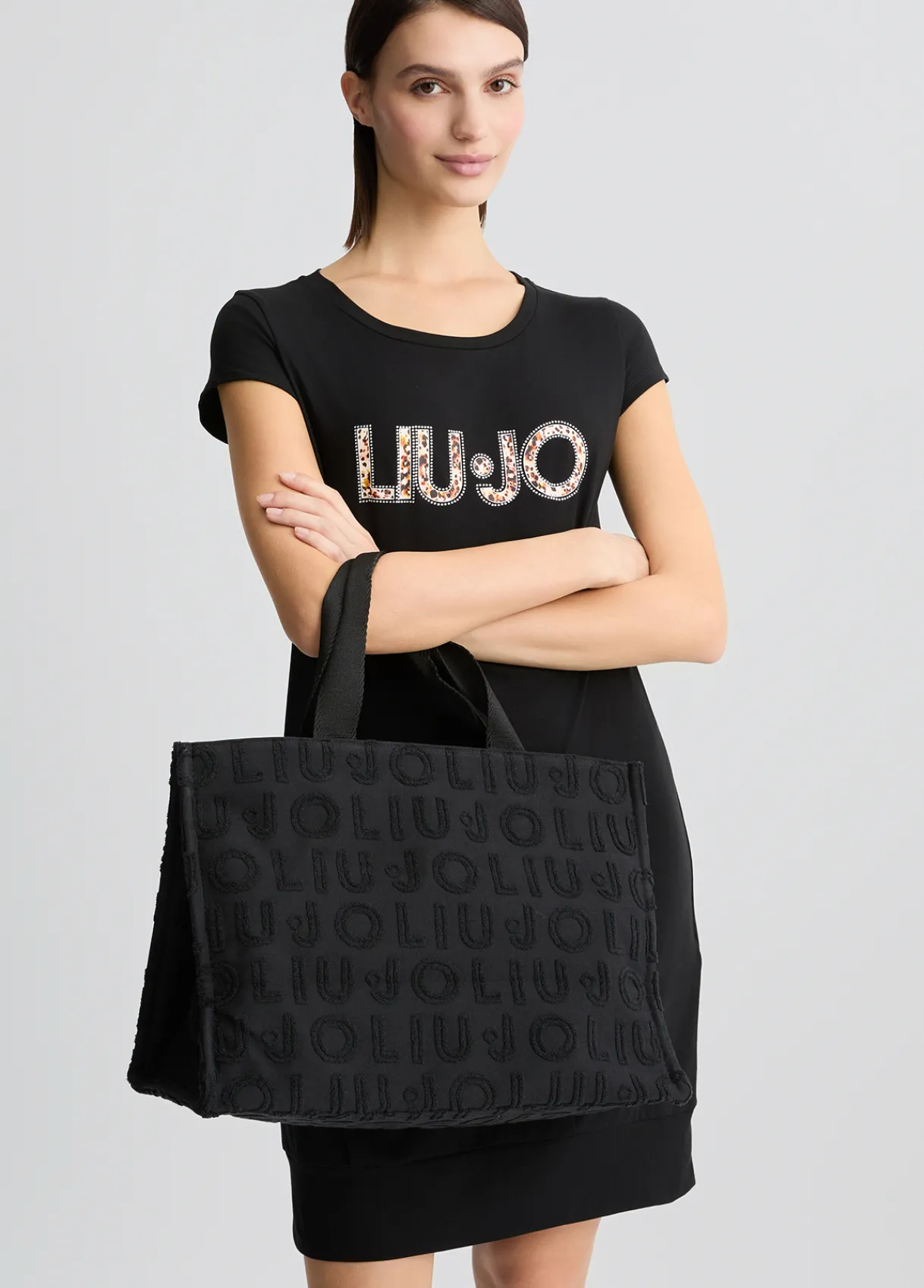 Liu Jo Fourre-tout grand format en jacquard|Femme Sac Shopper