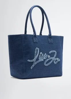 Liu Jo Fourre-tout grand format en denim|Femme Sac Shopper|Mode Plage