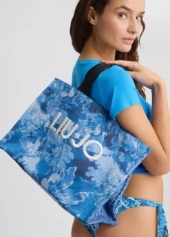 Liu Jo Fourre-tout grand format en denim imprimé|Femme Sac Shopper