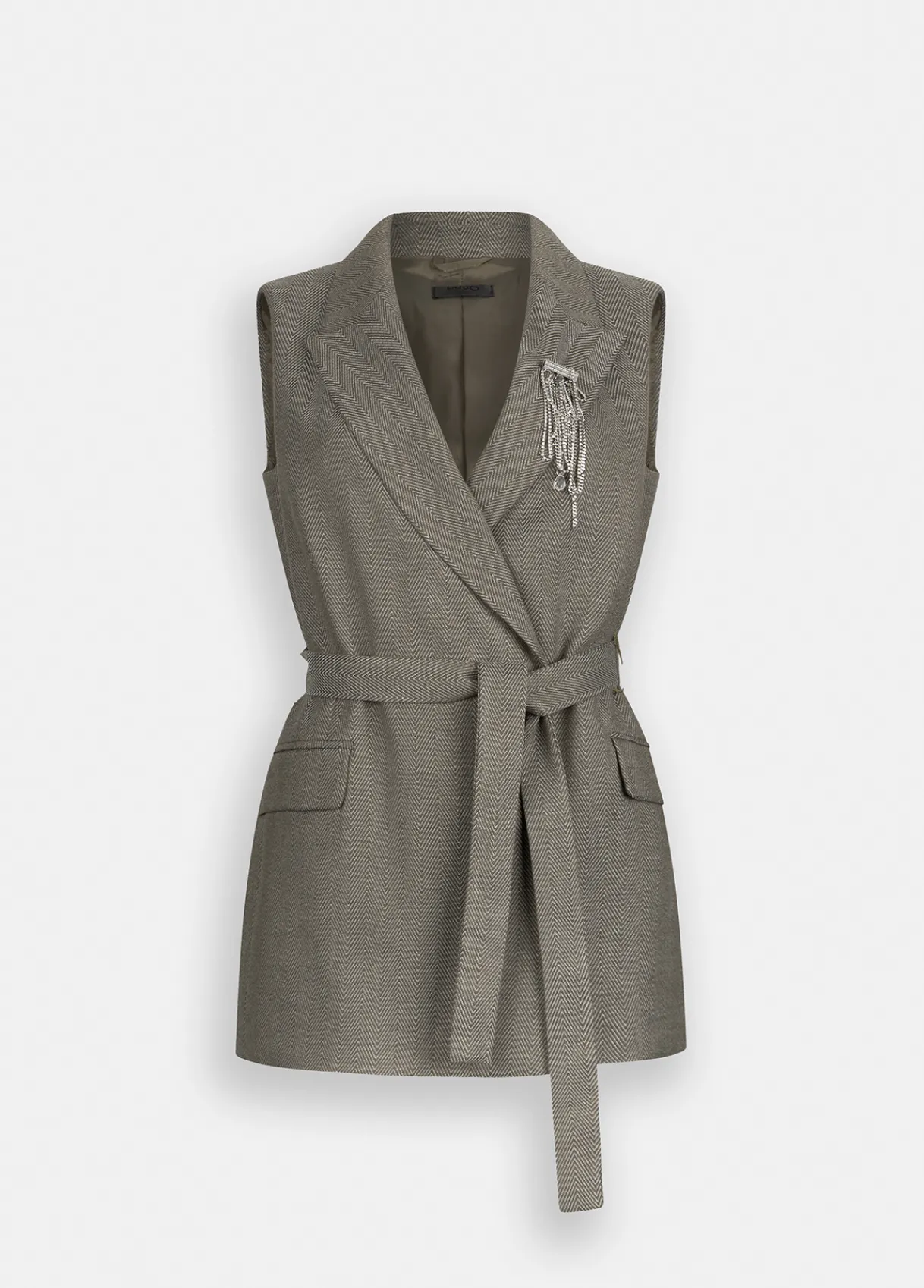 Liu Jo Gilet à chevrons avec ceinture|Femme Vestes