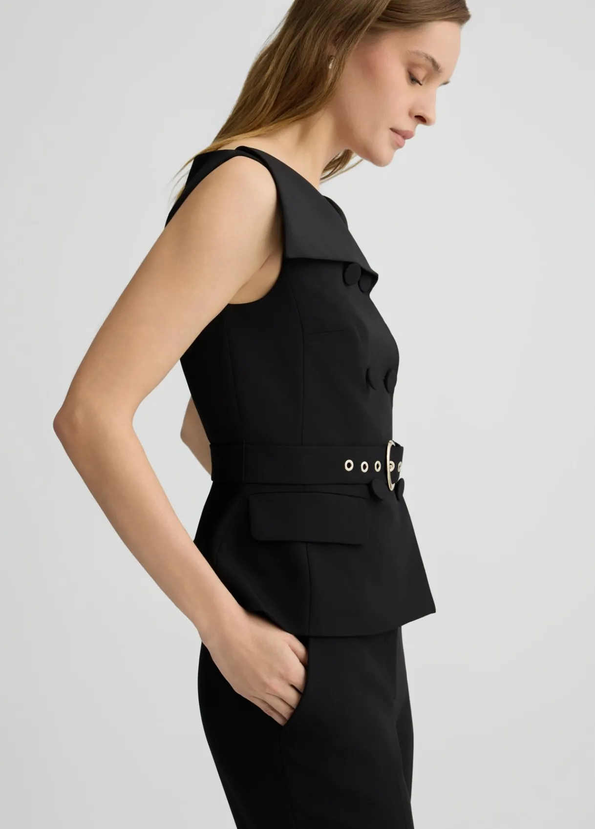 Liu Jo Gilet croisé avec ceinture|Femme Vestes|Tailleurs