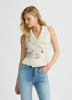 Liu Jo Gilet croisé avec ceinture|Femme Vestes