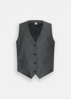 Liu Jo Gilet en toile denim|Femme Vestes|Tailleurs