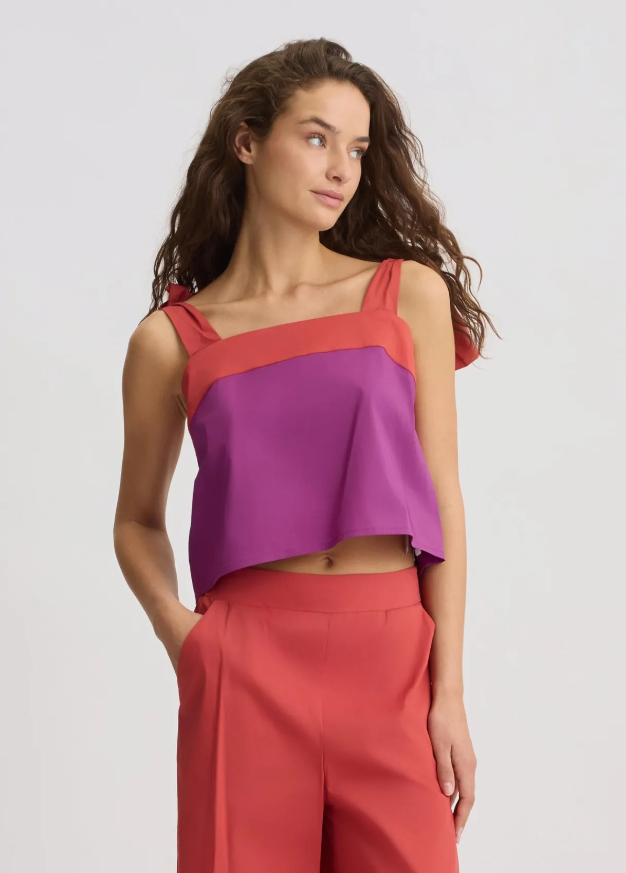 Liu Jo Haut en coton avec nœuds|Femme Mode Plage|T-Shirts Et Tops