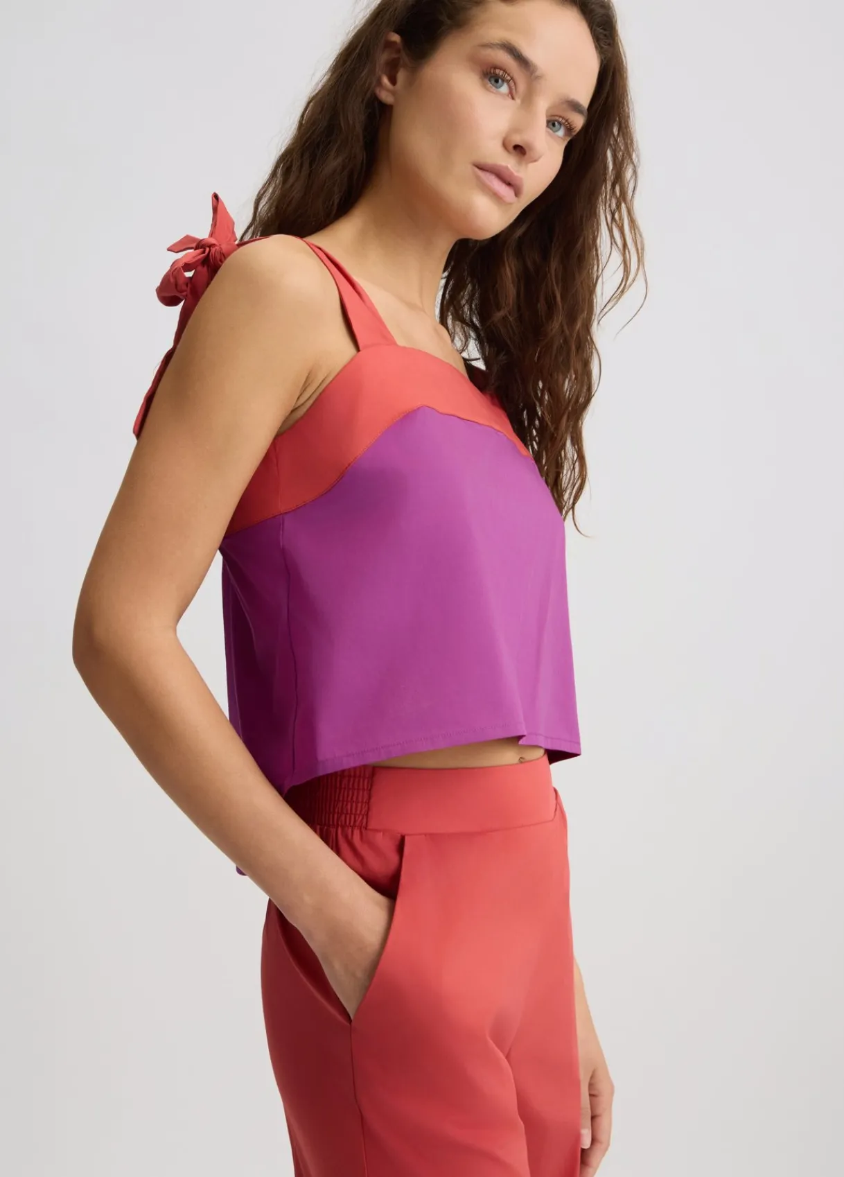 Liu Jo Haut en coton avec nœuds|Femme Mode Plage|T-Shirts Et Tops