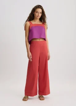 Liu Jo Haut en coton avec nœuds|Femme Mode Plage|T-Shirts Et Tops