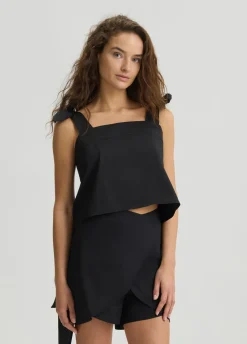 Liu Jo Haut en coton avec nœuds|Femme Mode Plage|T-Shirts Et Tops