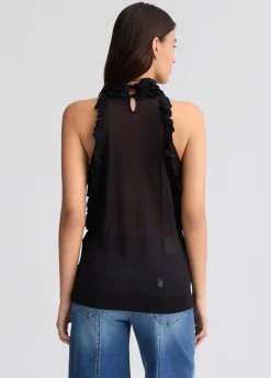 Liu Jo Haut en maille avec volants|Femme Mailles