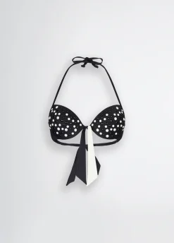 Liu Jo Haut push-up pour la plage avec perles|Femme Mode Plage