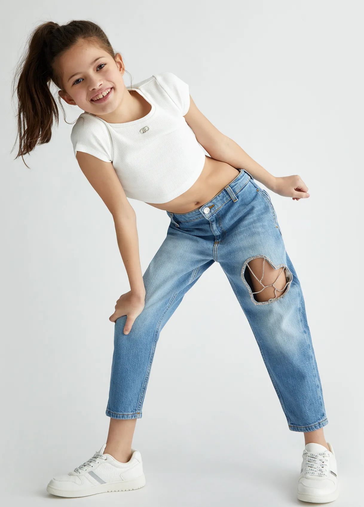 Liu Jo Jean avec cœur|Enfant Pantalons & Jupes
