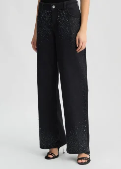 Liu Jo Jean baggy avec strass|Femme Jeans Droit