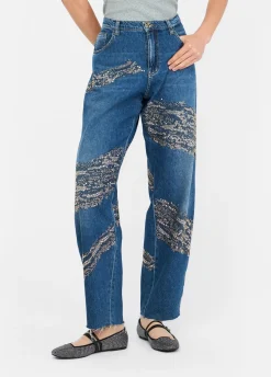 Liu Jo Jean balloon avec clous et strass|Femme Jeans Droit