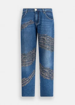 Liu Jo Jean balloon avec clous et strass|Femme Jeans Droit