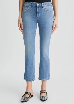 Liu Jo Jean bootcut à strass|Femme Jeans Droit