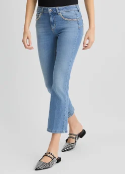 Liu Jo Jean bootcut à strass|Femme Jeans Droit