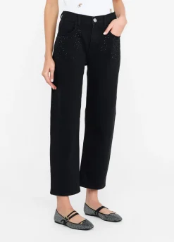 Liu Jo Jean boyfriend avec strass|Femme Jeans Droit