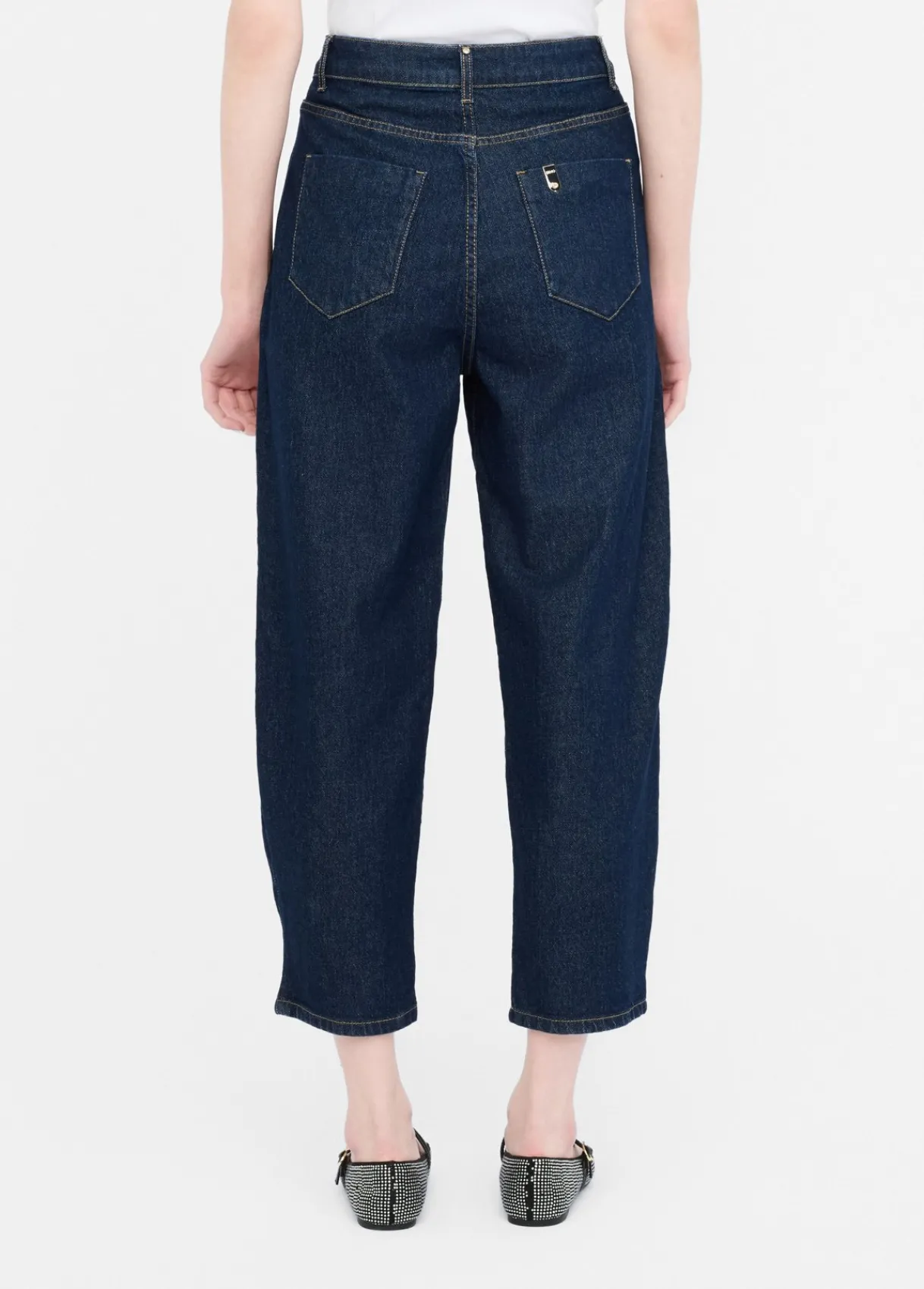 Liu Jo Jean cropped balloon|Femme Jeans Droit