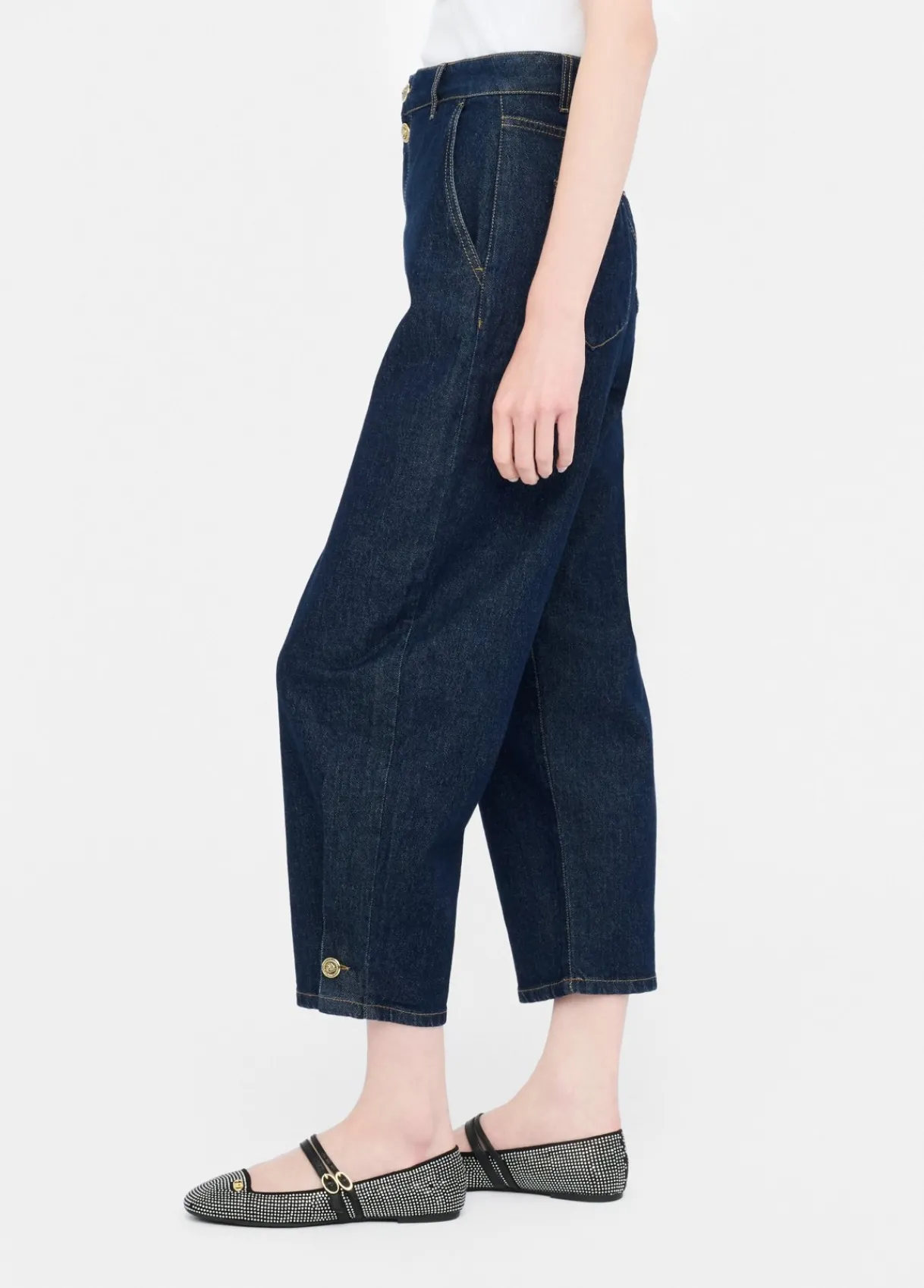 Liu Jo Jean cropped balloon|Femme Jeans Droit