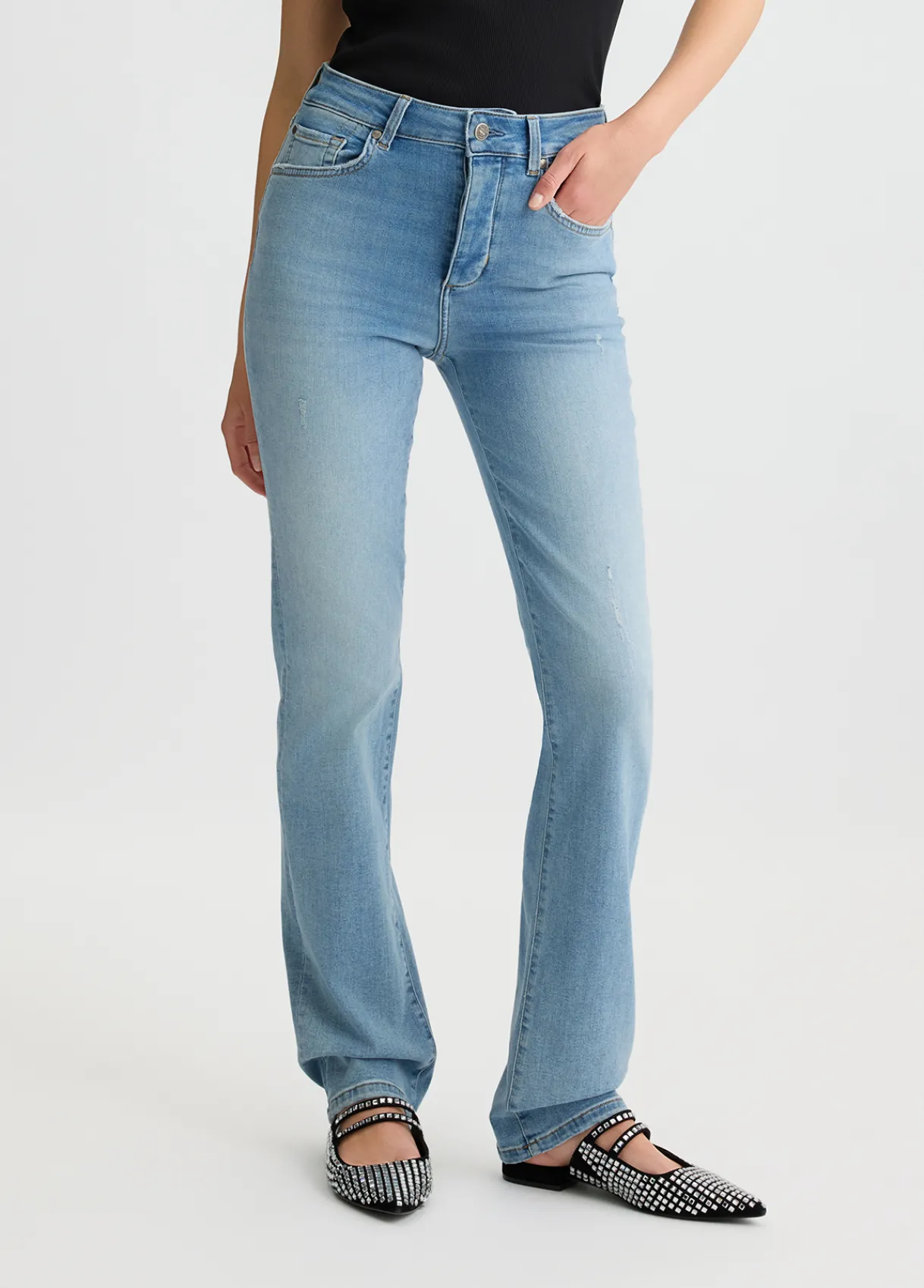 Liu Jo Jean droit à taille haute|Femme Jeans Droit