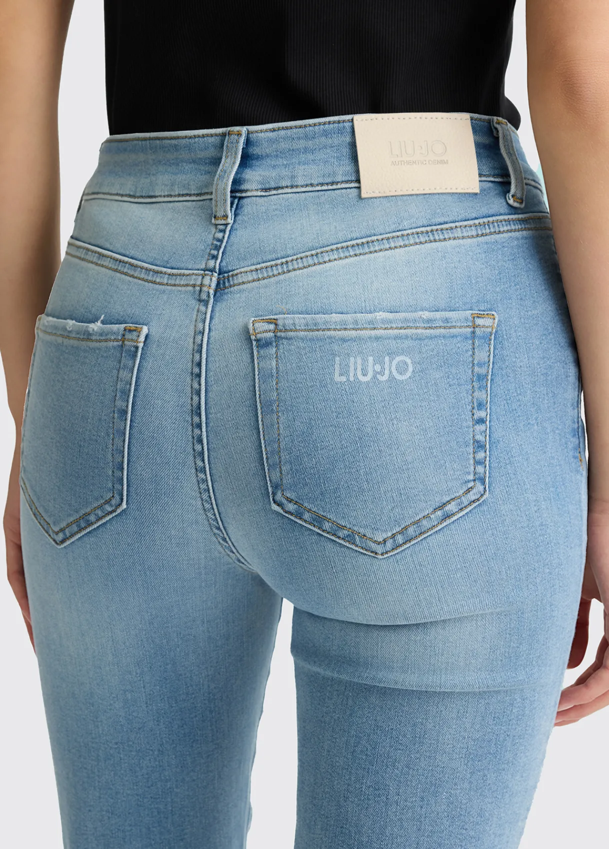 Liu Jo Jean droit à taille haute|Femme Jeans Droit
