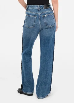 Liu Jo Jean droit avec dentelle|Femme Jeans Droit