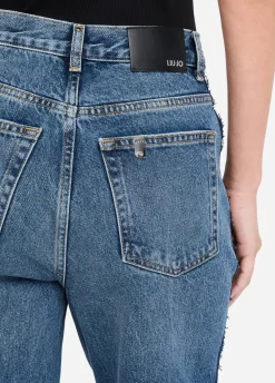 Liu Jo Jean droit avec dentelle|Femme Jeans Droit